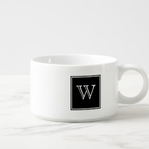 Black Square Monogram Chili Bowl