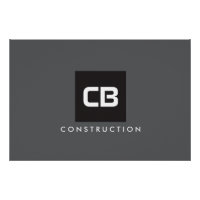 Black Square Monogram Construction Logo Dark Gray