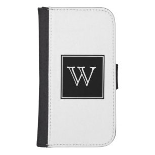 Black Square Monogram Phone Wallet