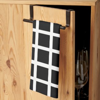 Black Square Pattern Geometric Mid Century Modern