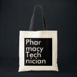 Black Square Pharmacy Technician Tote Bag<br><div class="desc">Black Square Pharmacy Technician</div>