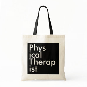 Black Square Physical Therapist Tote Bag