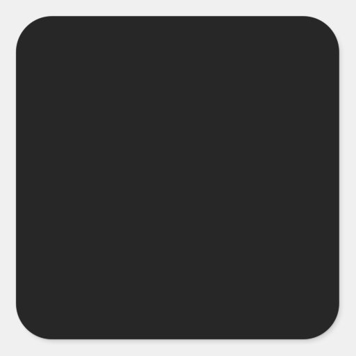 Black Square Sticker | Zazzle