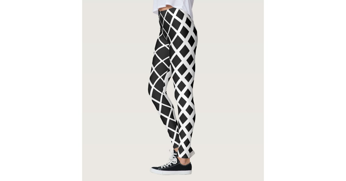 black squares leggings leggings Zazzle