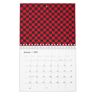 Black Squares Red Ladybug Colors Beetle Calendar