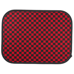 Black Squares Red Ladybug Colors Beetle Car Floor Mat