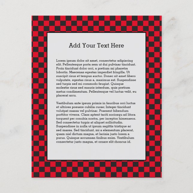 Black Squares Red Ladybug Colors Beetle Flyer (Front)