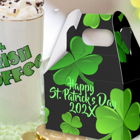 Black St. Patricks Day Covers Party Favor Boxes