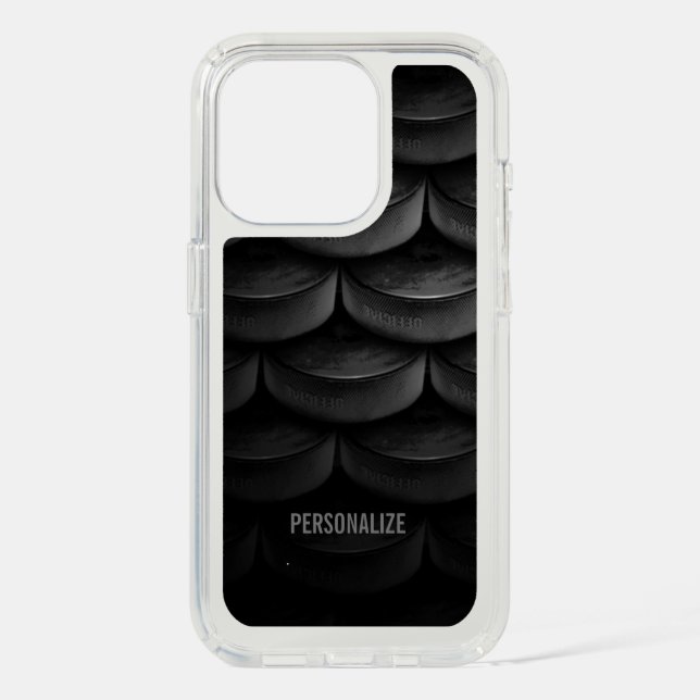 Black Stack (hockey pucks) Speck iPhone Case (Front)