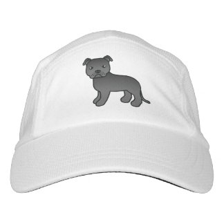 Black Staffordshire Bull Terrier Cute Cartoon Dog Hat