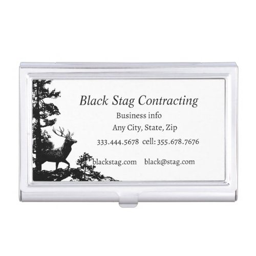 Black Stag Handyman Contractor Business Card  Business Card Case