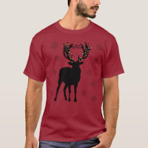 Black Stag Merry Christmas T-Shirt