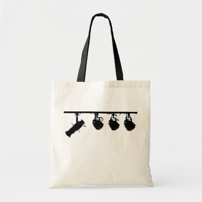 Black Stage Light Silhouettes Digital Camera Tote Bag (Front)