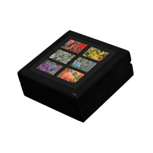 Black Stained Glass Window Flower Garden Gift Box