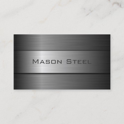 Black Stainless Steel Banner Business Card