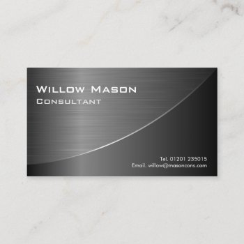 Black Stainless Steel Curved  Business Card by ImageAustralia at Zazzle