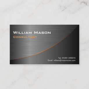 Black Stainless Steel Effect, Business Card