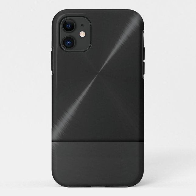 Black Stainless Steel Metallic Case-Mate iPhone Case (Back)