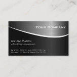 Black Stainless Steel Professional Business Card at Zazzle