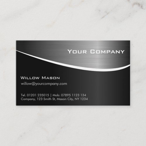 Black Stainless Steel, Professional Business Card