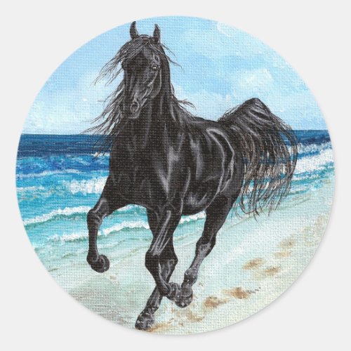Black Stallion Arabian horse sticker