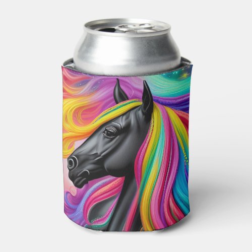 Black Stallion Colorful Mane  Can Cooler