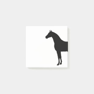 Black Stallion Elegant Horse Silhouette Drawing Post-it Notes