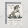 Black Stallion Horse Birthday Party Invitation