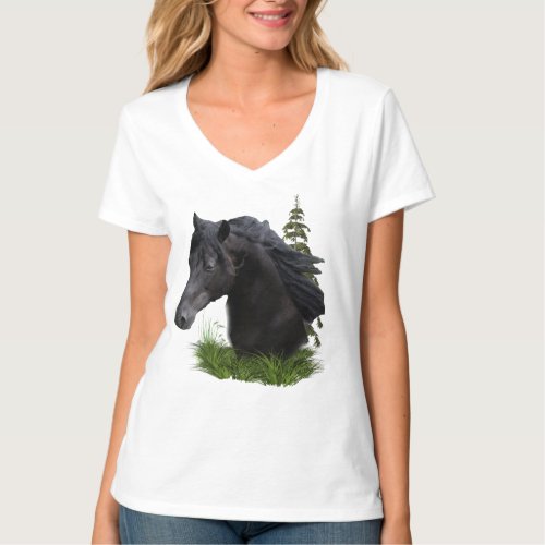 Black stallion horse t_shirts