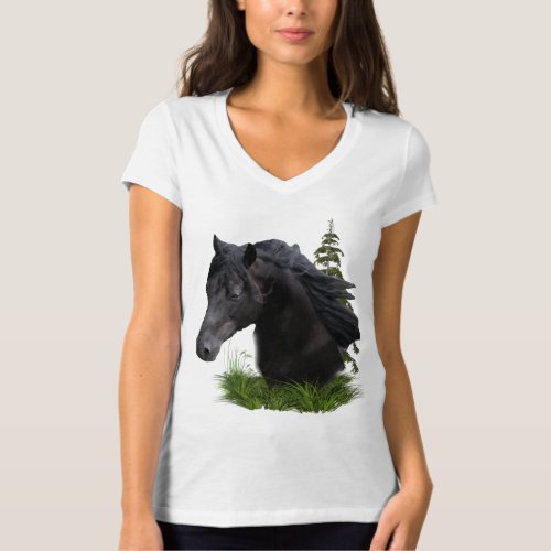 Black stallion horse t_shirts