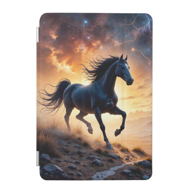 Black Stallion in Desert  iPad Mini Cover (Front)