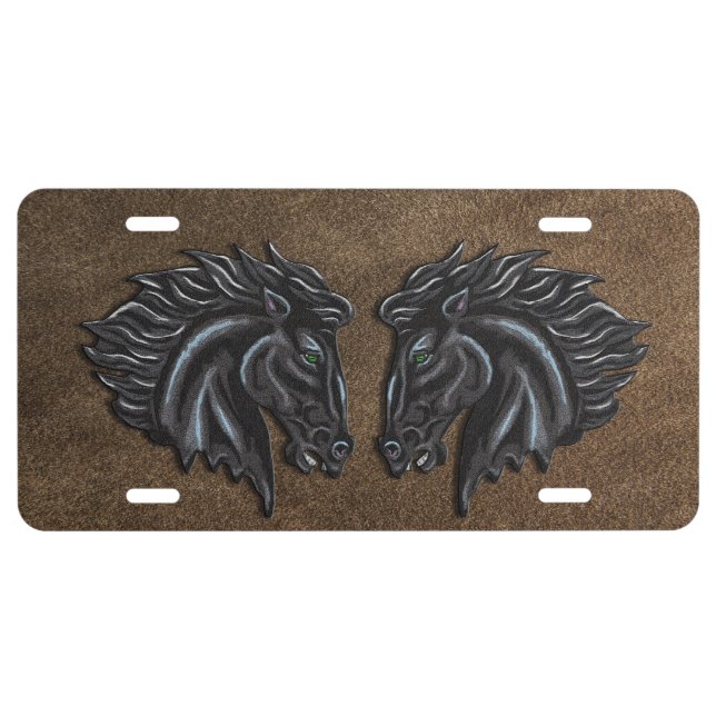 Black Stallion License Plate (Front)