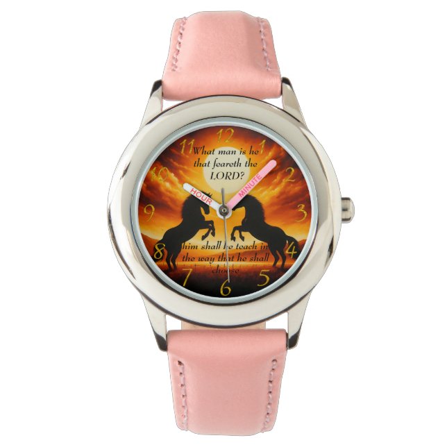 Black Stallone silhouette Watch (Front)