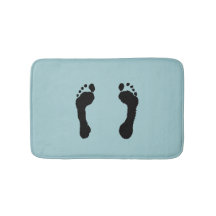 Black-Stamped Footprints (Blue)