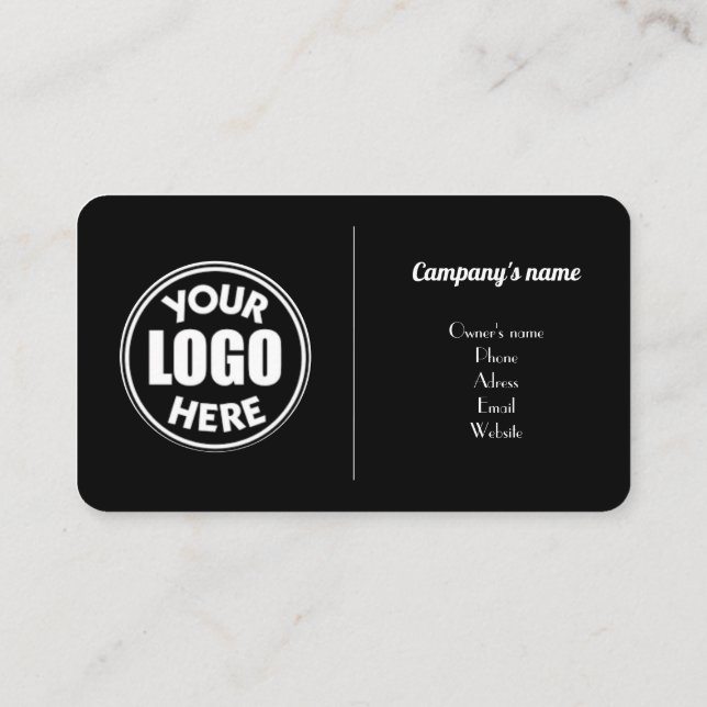 BLACK STANDARD BUSINESS CARD  (Back)