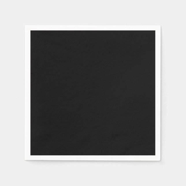 Black Standard Cocktail Paper Napkin (Front)