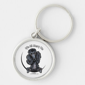 Black Standard Poodle IAAM Keychain