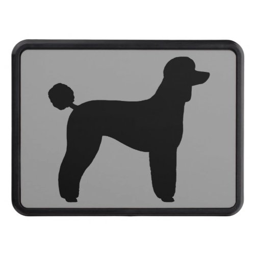 Black Standard Poodle Silhouette  Cool Pet Dog Tow Hitch Cover