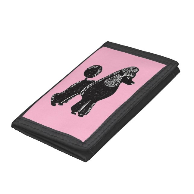 Black Standard Poodle with Pink Wallet (Bottom)