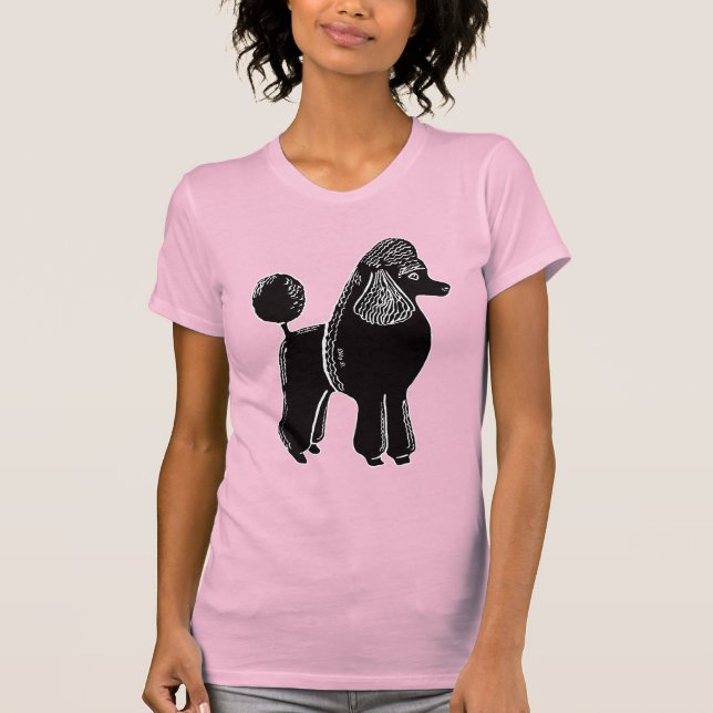 Black Standard Poodle Women's Scoop Neck T-Shirt (Front)