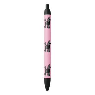 Black Standard Poodles Pink and Black Pens