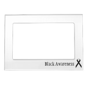 Black Standard Ribbon by Kenneth Yoncich Magnetic Picture Frame