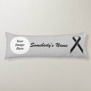 Black Standard Ribbon Template by Kenneth Yoncich Body Pillow
