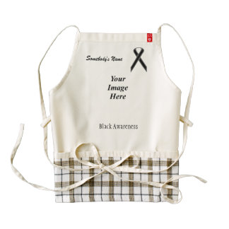 Black Standard Ribbon Template Zazzle HEART Apron