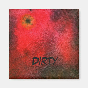 "Black Star" Abstract Dishwasher Status Magnet