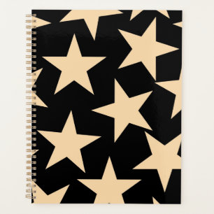 Black Star Celestial Elegant Cosmic Schedule Planner
