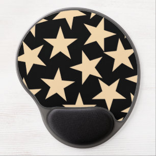 Black Star Celestial Stylish Galaxy-Inspired Gel Mouse Pad