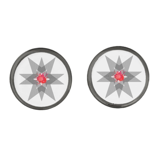 Black Star Cufflinks (Front)