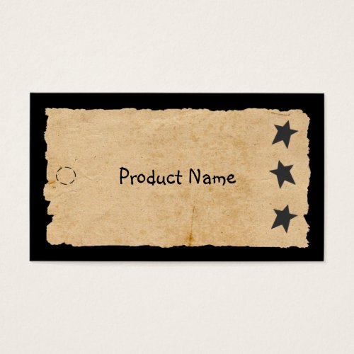 Black Star Hang Tag Business Card Template