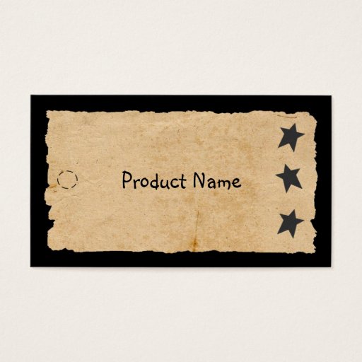 Customizable Black Star Hang Tag Business Card Template